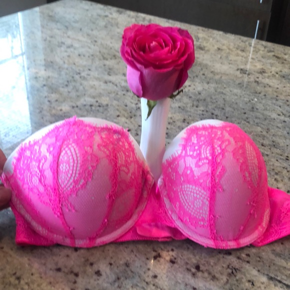 La Senza bubblegum pink & white strapless bra - Picture 2 of 7